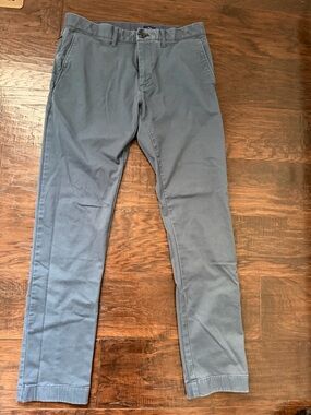 J. Crew Factory Slim Chinos in Slate Blue